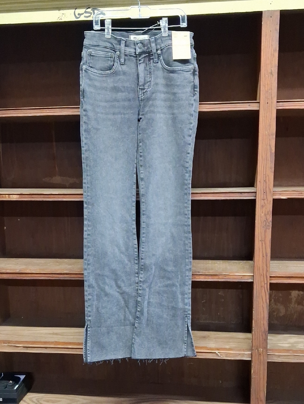 NWT Womens Madewell Gray Stonewashed Full Length Jeans